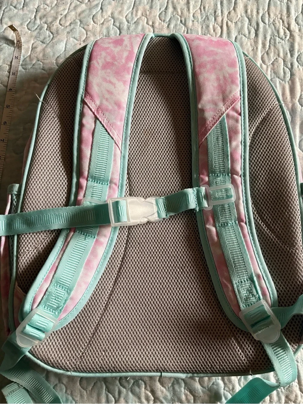 Pottery Barn Kids Tie-Dye Heart Backpack in Pink and Mint